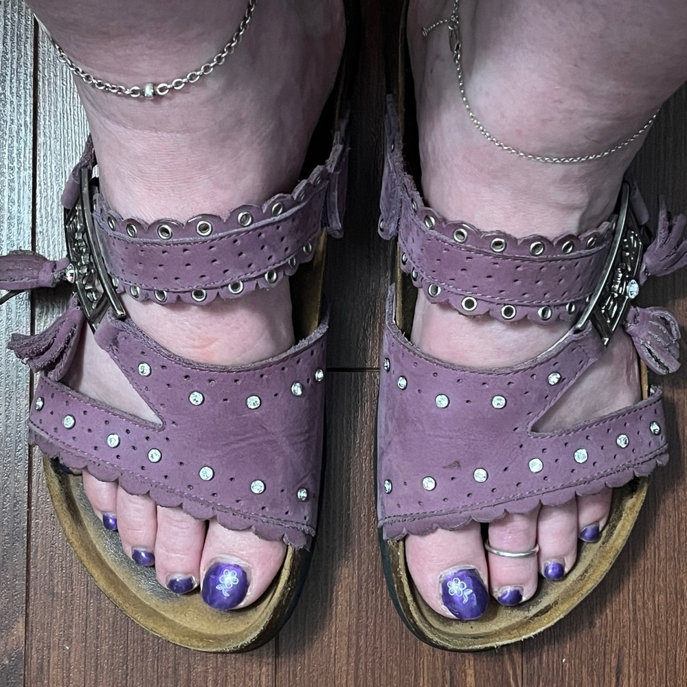 Betula Purple Women's Sandals with gems